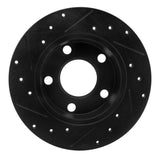 R1 Concepts 99-05 Audi A6 Quattro Rear Right Drilled & Slotted Black Brake Rotor by R1 Concepts RNC-633-73022R