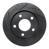 R1 Concepts 00-02 Audi S4 Rear Left Drilled & Slotted Black Brake Rotor by R1 Concepts RNC-633-73024L