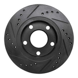 R1 Concepts 00-02 Audi S4 Rear Right Drilled & Slotted Black Brake Rotor by R1 Concepts RNC-633-73024R