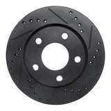 R1 Concepts 00-02 Audi S4 Rear Right Drilled & Slotted Black Brake Rotor by R1 Concepts RNC-633-73024R