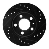R1 Concepts 01-06 Audi TT Quattro Rear Left Drilled & Slotted Black Brake Rotor by R1 Concepts RNC-633-73025L