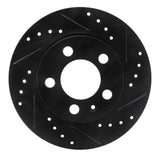 R1 Concepts 01-06 Audi TT Quattro Rear Right Drilled & Slotted Black Brake Rotor by R1 Concepts RNC-633-73025R