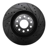 R1 Concepts 01-03 Audi S8 Front Right Drilled & Slotted Black Brake Rotor by R1 Concepts RNC-633-73026R