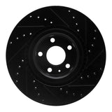 R1 Concepts 04-09 Audi S4 Front Left Drilled & Slotted Black Brake Rotor by R1 Concepts RNC-633-73031L