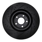 R1 Concepts 04-09 Audi S4 Front Right Drilled & Slotted Black Brake Rotor by R1 Concepts RNC-633-73031R
