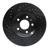 R1 Concepts 04-09 Audi S4 Rear Right Drilled & Slotted Black Brake Rotor by R1 Concepts RNC-633-73032R