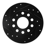 R1 Concepts 04-11 Volkswagen Phaeton Front Left Drilled & Slotted Black Brake Rotor by R1 Concepts RNC-633-73034L