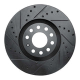 R1 Concepts 98-09 Audi A4 (Mexico) Front Left Drilled & Slotted Black Brake Rotor by R1 Concepts RNC-633-73036L