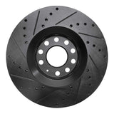R1 Concepts 98-09 Audi A6 (Mexico) Front Right Drilled & Slotted Black Brake Rotor by R1 Concepts RNC-633-73036R
