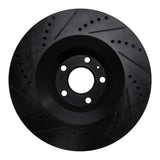 R1 Concepts 05-11 Audi A6 Quattro Front Right Drilled & Slotted Black Brake Rotor by R1 Concepts RNC-633-73038R