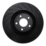R1 Concepts 05-11 Audi A6 Quattro Front Right Drilled & Slotted Black Brake Rotor by R1 Concepts RNC-633-73038R