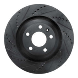 R1 Concepts 05-11 Audi A6 Quattro Rear Left Drilled & Slotted Black Brake Rotor by R1 Concepts RNC-633-73039L