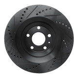 R1 Concepts 05-11 Audi A6 Quattro Rear Right Drilled & Slotted Black Brake Rotor by R1 Concepts RNC-633-73039R