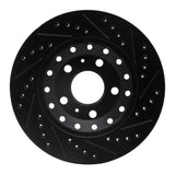 R1 Concepts 04-10 Audi A8 Rear Left Drilled & Slotted Black Brake Rotor by R1 Concepts RNC-633-73040L