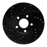 R1 Concepts 92-08 Audi A4 (USA/Canada) Front Right Drilled & Slotted Black Brake Rotor
