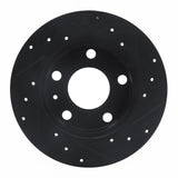 R1 Concepts 02-06 Audi A4 (USA/Canada) Rear Left Drilled & Slotted Black Brake Rotor by R1 Concepts RNC-633-73043L