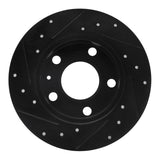 R1 Concepts 02-06 Audi A4 Quattro Rear Right Drilled & Slotted Black Brake Rotor by R1 Concepts RNC-633-73043R