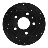 R1 Concepts 02-06 Audi A4 Quattro Rear Right Drilled & Slotted Black Brake Rotor by R1 Concepts RNC-633-73043R