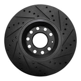 R1 Concepts 97-06 Audi A6 (USA/Canada) Front Left Drilled & Slotted Black Brake Rotor by R1 Concepts RNC-633-73044L