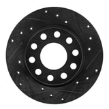 R1 Concepts 00-08 Audi A4 (USA/Canada) Rear Right Drilled & Slotted Black Brake Rotor by R1 Concepts RNC-633-73045R