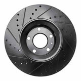 R1 Concepts 05-11 Audi A6 (USA/Canada) Front Right Drilled & Slotted Black Brake Rotor by R1 Concepts RNC-633-73047R
