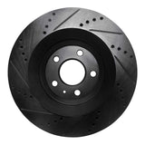 R1 Concepts 07-11 Audi S6 Rear Right Drilled & Slotted Black Brake Rotor by R1 Concepts RNC-633-73051R