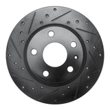 R1 Concepts 08-15 Audi TT Quattro Rear Left Drilled & Slotted Black Brake Rotor by R1 Concepts RNC-633-73053L