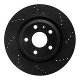 R1 Concepts 08-15 Audi TT Quattro RS Rear Right Drilled & Slotted Black Brake Rotor by R1 Concepts RNC-633-73055R