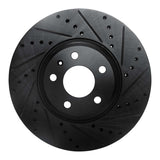 R1 Concepts 08-12 Audi Q5 (Mexico) Front Right Drilled & Slotted Black Brake Rotor by R1 Concepts RNC-633-73057R