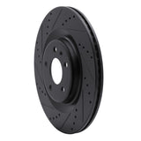 Dynamic Friction 2008-2025 Audi A6 Allroad Rear Left Drilled & Slotted Black Brake Rotor by Dynamic Friction Company 633-73066L