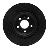 Dynamic Friction 2008-2025 Audi A6 Allroad Rear Left Drilled & Slotted Black Brake Rotor by Dynamic Friction Company 633-73066L