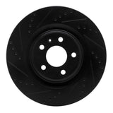Dynamic Friction 2008-2025 Audi A6 Allroad Rear Left Drilled & Slotted Black Brake Rotor by Dynamic Friction Company 633-73066L