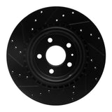 Dynamic Friction 2008-2025 Audi SQ5 Sportback Rear Right Drilled & Slotted Black Brake Rotor by Dynamic Friction Company 633-73066R