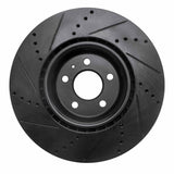 R1 Concepts 12-20 Audi A7 Quattro Front Right Drilled & Slotted Black Brake Rotor by R1 Concepts RNC-633-73067R