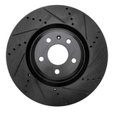 R1 Concepts 12-20 Audi A7 Quattro Front Right Drilled & Slotted Black Brake Rotor by R1 Concepts RNC-633-73067R