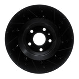 R1 Concepts 12-15 Audi TTS Quattro Front Left Drilled & Slotted Black Brake Rotor by R1 Concepts RNC-633-73069L