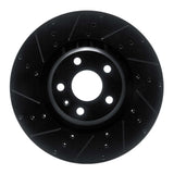 R1 Concepts 12-15 Audi TTS Quattro Front Left Drilled & Slotted Black Brake Rotor by R1 Concepts RNC-633-73069L