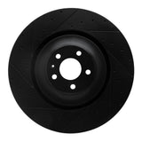 R1 Concepts 12-18 Audi S8 Front Left Drilled & Slotted Black Brake Rotor by R1 Concepts RNC-633-73072L