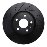 R1 Concepts 08-25 Audi A4 (Mexico) Front Left Drilled & Slotted Black Brake Rotor by R1 Concepts RNC-633-73086L