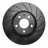 R1 Concepts 08-25 Audi A4 Quattro Front Right Drilled & Slotted Black Brake Rotor by R1 Concepts RNC-633-73086R