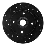 R1 Concepts 85-02 Volkswagen Cabrio Rear Left Drilled & Slotted Black Brake Rotor by R1 Concepts RNC-633-74005L