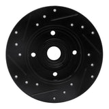 R1 Concepts 85-02 Volkswagen Golf Rear Right Drilled & Slotted Black Brake Rotor by R1 Concepts RNC-633-74005R