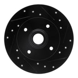 R1 Concepts 85-02 Volkswagen Golf Rear Right Drilled & Slotted Black Brake Rotor by R1 Concepts RNC-633-74005R
