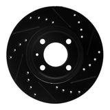R1 Concepts 86-08 Volkswagen DERBY (Mexico) Front Left Drilled & Slotted Black Brake Rotor by R1 Concepts RNC-633-74006L