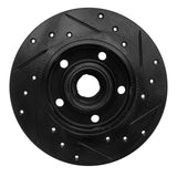 R1 Concepts 92-98 Volkswagen Passat (USA/Canada) Rear Left Drilled & Slotted Black Brake Rotor by R1 Concepts RNC-633-74010L