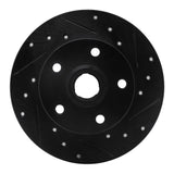 R1 Concepts 92-98 Volkswagen Golf Rear Right Drilled & Slotted Black Brake Rotor by R1 Concepts RNC-633-74010R