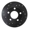R1 Concepts 92-05 Audi A6 Quattro Rear Left Drilled & Slotted Black Brake Rotor