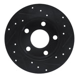 R1 Concepts 96-05 Audi A4 Quattro Rear Left Drilled & Slotted Black Brake Rotor by R1 Concepts RNC-633-74014L