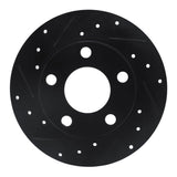R1 Concepts 96-05 Audi A4 Quattro Rear Left Drilled & Slotted Black Brake Rotor by R1 Concepts RNC-633-74014L