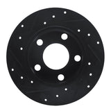 R1 Concepts 96-05 Audi A4 Quattro Rear Right Drilled & Slotted Black Brake Rotor by R1 Concepts RNC-633-74014R